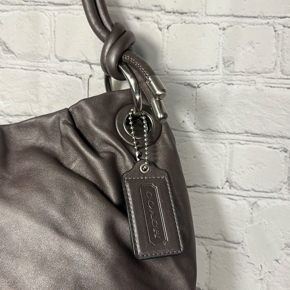 COACH Parker HOBO Leather Shoulder Bag Purse Handbag knot tie 14157 - Picture 2 of 11